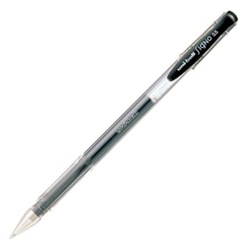 三菱鉛筆　ゲルインクボールペン　ユニボール　シグノ　スタンダード　0.5mm　黒　UM100.24　1本（ご注文単位1本）【直送品】