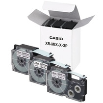カシオ　NAME　LAND　透明テープセット　9・12・18mm　透明／黒文字　XR-MIX-X-3P　1パック（3個：各サイズ1個）（ご注文単位1パック）【直送品】