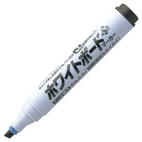 シヤチハタ アートライン潤芯ホワイトボードマーカー 太字角芯 黒 K-529 1本(ご注文単位1本)【直送品】