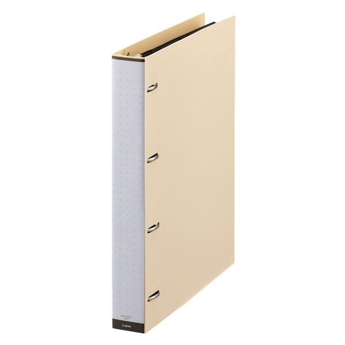 ライオン事務器 名刺ホルダー A4タテ 4穴 300枚 ヨコ入れ ベージュ MH-300C 1冊(ご注文単位1冊)【直送品】
