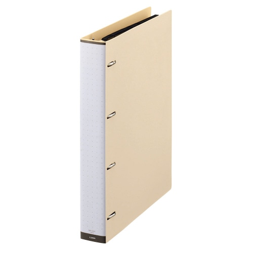 ライオン事務器 名刺ホルダー A4タテ 4穴 500枚 ヨコ入れ ベージュ MH-500C 1冊(ご注文単位1冊)【直送品】
