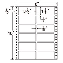 東洋印刷 ナナフォーム 連続ラベル Mタイプ 8×10インチ 12面 84×38mm MT8C 1箱(500折)(ご注文単位1箱)【直送品】