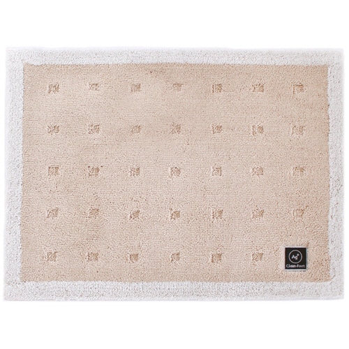 オカ　乾度良好Ag＋　クリーンフット　バスマット　45×60cm　ベージュ　1枚（ご注文単位1枚）【直送品】