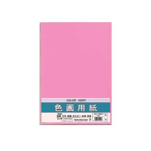 マルアイ　色画用紙　八ツ切　もも　Pエ-N83P　1パック（10枚）（ご注文単位1パック）【直送品】