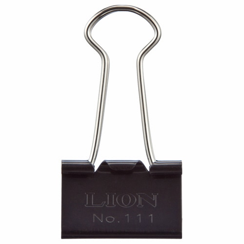 ライオン事務器　バインダークリップ　中　口幅25mm　No.111　1箱（10個）（ご注文単位1箱）【直送品】