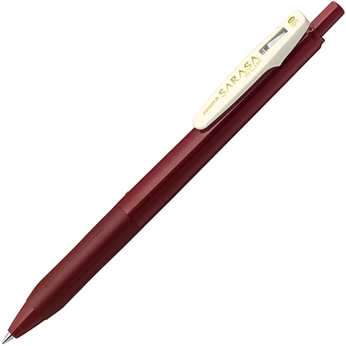 ゼブラ　ジェルボールペン　サラサクリップ　0.5mm　レッドブラック　JJ15-VRB　1本（ご注文単位1本）【直送品】
