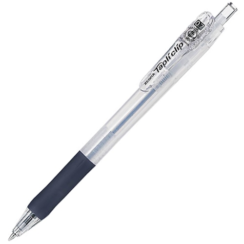 ゼブラ　油性ボールペン　タプリクリップ　0.7mm　黒　（軸色：白）　BN5-W　1本（ご注文単位1本）【直送品】