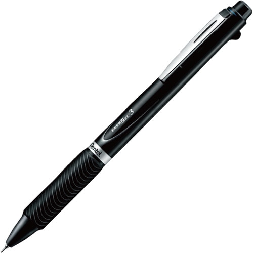 ぺんてる　エナージェル　3色ボールペン　（軸色：ブラック）　XBLC35A　1本（ご注文単位1本）【直送品】