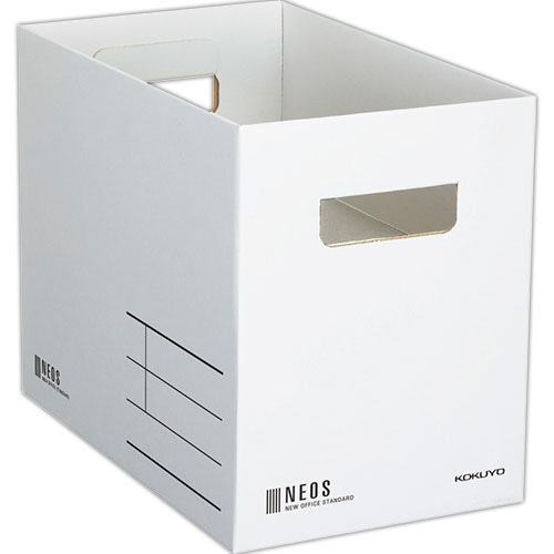 コクヨ　収納ボックス（NEOS）　Mサイズ　ホワイト　A4-NEMB-W　1個（ご注文単位1個）【直送品】
