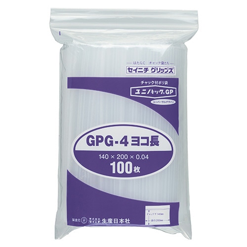 セイニチ ユニパックGP ヨコ長タイプ ヨコ200×タテ140×厚み0.04mm GPG-4ヨコナガ 1パック(100枚)(ご注文単位1パック)【直送品】