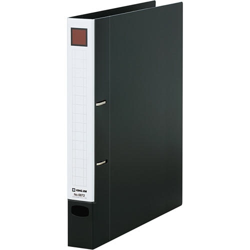 キングジム レバーリングファイル Dタイプ A4タテ 2穴 250枚収容 背幅37mm 黒 6872-BK 1冊(ご注文単位1冊)【直送品】