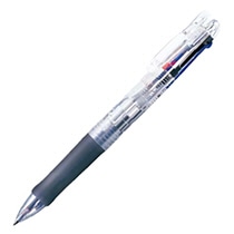ゼブラ 4色油性ボールペン クリップ-オンG 4C 0.7mm (軸色:透明) B4A3-C 1本(ご注文単位1本)【直送品】