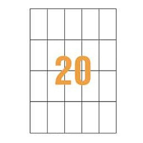 ライオン事務器　PPCタックラベル　B4判　51.4×91mm（20片入）　PPC-20B　1箱（100シート）（ご注文単位1箱）【直送品】