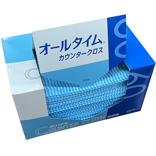 東京メディカル　カウンタークロス　厚口　ブルー　FT-303　1パック（60枚）（ご注文単位1パック）【直送品】