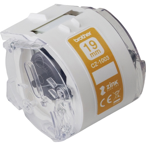 ブラザー 感熱フルカラーラベルプリンター ピータッチカラー用ロールカセット 19mm幅×長さ5m CZ-1003 1個(ご注文単位1個)【直送品】