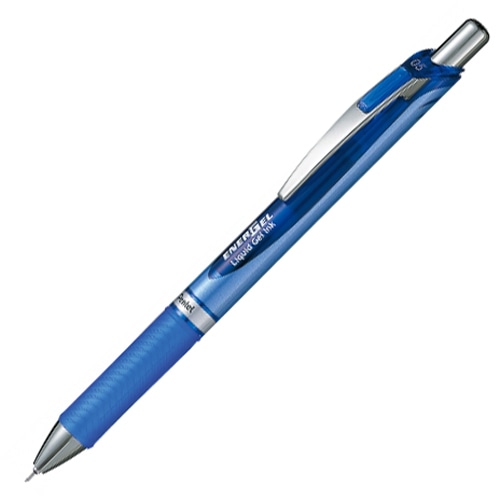 ぺんてる　ゲルインクボールペン　ノック式エナージェル　0.5mm　青　（軸色　青）　BLN75-C　1本（ご注文単位1本）【直送品】