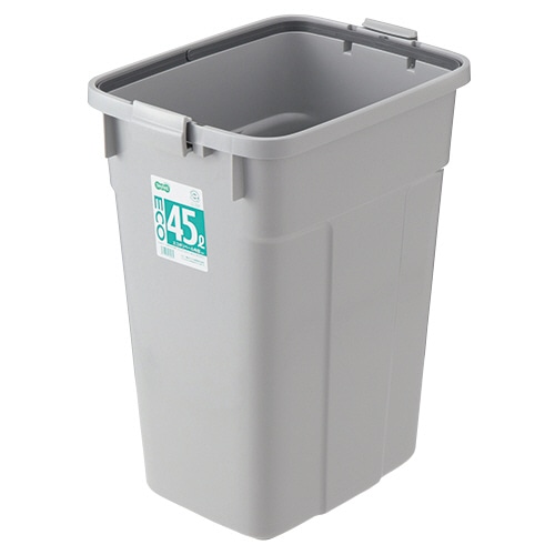 TANOSEE エコポリペール 角型 45L 本体 グレー 1個(ご注文単位1個)【直送品】