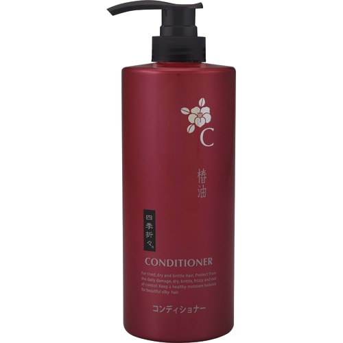 熊野油脂　四季折々　椿油コンディショナー　本体　600ml　1本（ご注文単位1本）【直送品】