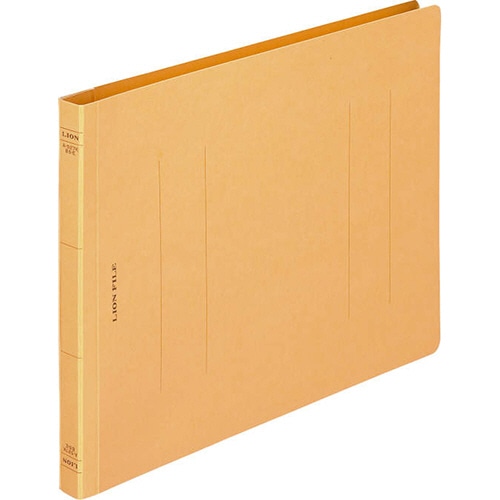 ライオン事務器　フラットファイル（環境）　樹脂押え具　B5ヨコ　150枚収容　背幅18mm　黄　A-527KB5E　1冊（ご注文単位1冊）【直送品】