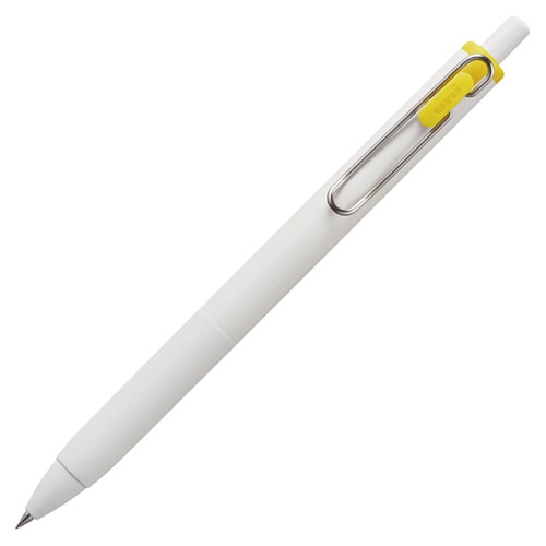 三菱鉛筆　ゲルインクボールペン　ユニボール　ワン　0.5mm　イエロー　（軸色：オフホワイト）　UMNS05.2　1本（ご注文単位1本）【直送品】