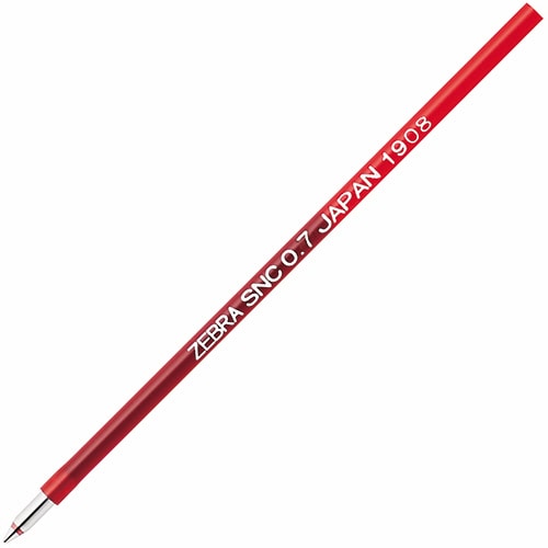 ゼブラ　エマルジョンボールペン替芯　SNC-0.7芯　赤　RSNC7-R　1本（ご注文単位1本）【直送品】