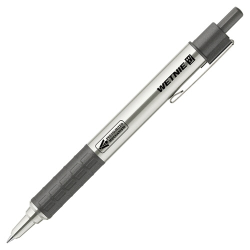 ゼブラ 油性ボールペン ウェットニー 0.7mm 黒 (軸色:ガンメタリック) P-BA100-GBK 1本(ご注文単位1本)【直送品】