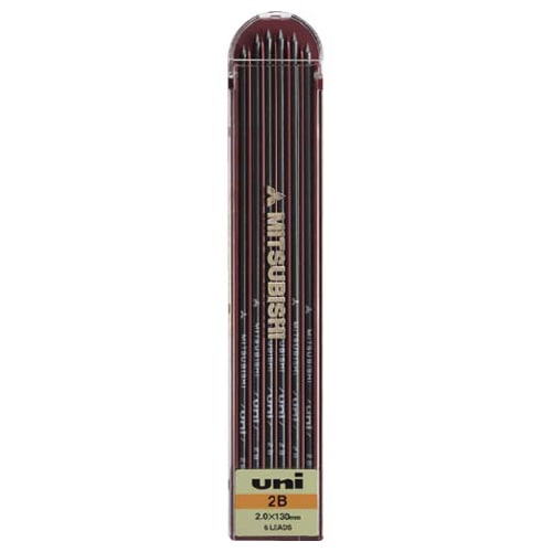 三菱鉛筆　ユニホルダー替芯　2.0mm　2B　ULN2B　1個（6本）（ご注文単位1個）【直送品】