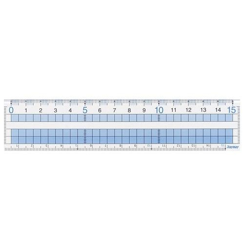 レイメイ藤井　見やすい方眼定規　15cm　AJH158　1個（ご注文単位1個）【直送品】