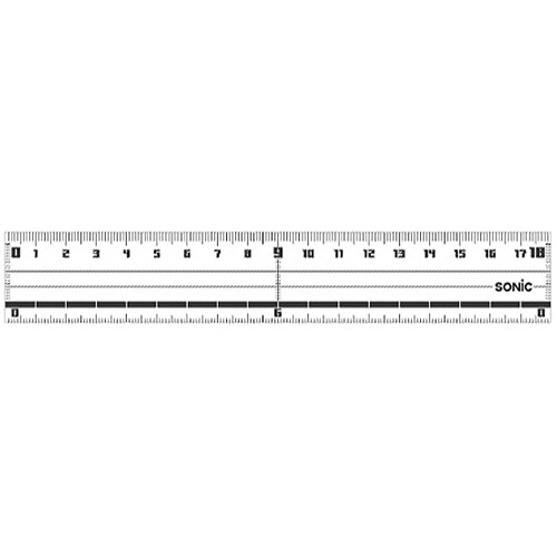 ソニック 読み取り直線定規 18cm SN-032N 1本(ご注文単位1本)【直送品】