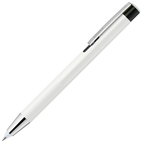 ゼブラ　ライト付き油性ボールペン　ライトライトα　0.7mm　黒　（軸色：ホワイト）　P-BA96-W　1本（ご注文単位1本）【直送品】