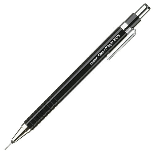 ゼブラ シャープペンシル カラーフライト 0.5mm (軸色 ブラック) MA53-BK 1本(ご注文単位1本)【直送品】