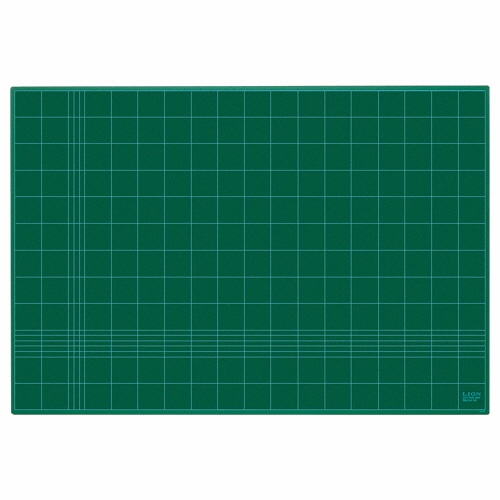 ライオン事務器 カッティングマット 再生PVC製 片面使用 300×220×3mm グリーン CM-30H 1枚(ご注文単位1枚)【直送品】