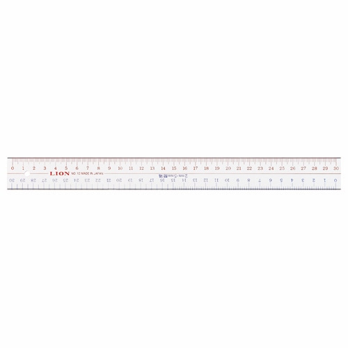 ライオン事務器　アクリル直線定規　30cm　No.10　1本（ご注文単位1本）【直送品】