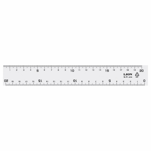 ライオン事務器　再生PET直線定規　20cm　No.7K　1本（ご注文単位1本）【直送品】
