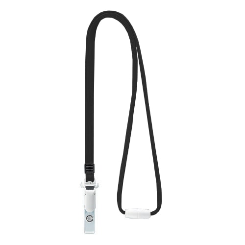 ライオン事務器 名札用ストラップ ブラック N-8P 1本(ご注文単位1本)【直送品】