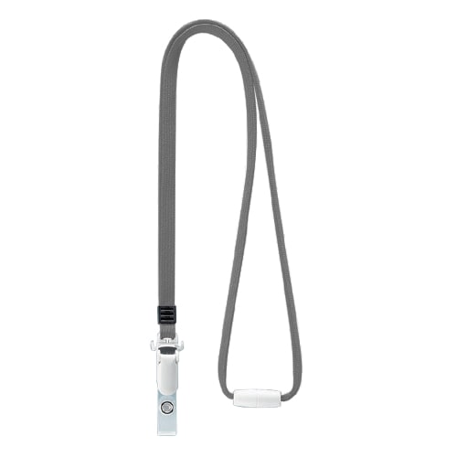 ライオン事務器 名札用ストラップ グレー N-8P 1本(ご注文単位1本)【直送品】