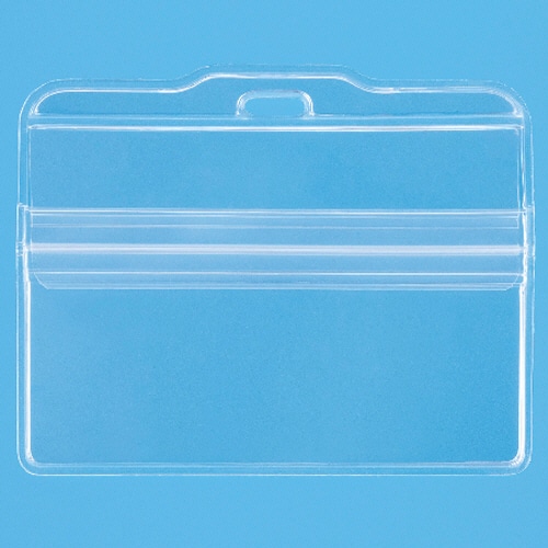 ライオン事務器　名札用ホルダー　ヨコ型　ソフトタイプ（チャック式）　N67KH-10P　1パック（10枚）（ご注文単位1パック）【直送品】