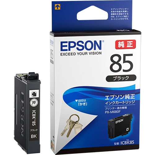 エプソン インクカートリッジ ブラック ICBK85 1個（ご注文単位1個）【直送品】