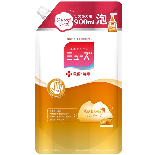 レキットベンキーザー・ジャパン 泡ミューズ フルーティフレッシュ ジャンボ つめかえ用 900ml 1個(ご注文単位1個)【直送品】