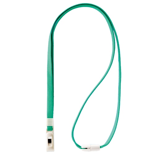 ライオン事務器　名札用ストラップ　グリーン　N-7P　1本（ご注文単位1本）【直送品】