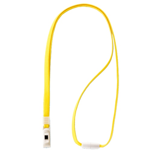 ライオン事務器　名札用ストラップ　イエロー　N-7P　1本（ご注文単位1本）【直送品】