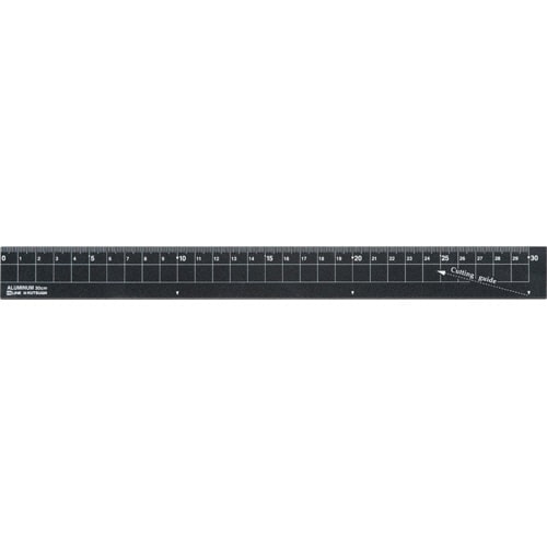 クツワ アルミ定規 30cm ブラック XS04BK 1個(ご注文単位1個)【直送品】