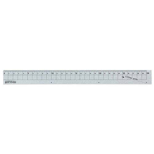 クツワ アルミ定規 30cm シルバー XS04SV 1個(ご注文単位1個)【直送品】