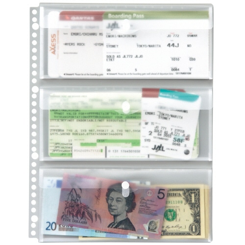 ライオン事務器 ポッケ de 整理 A4タテ 2・4・30穴 片面3ポケット マチ・フタ付 NP-3M 1パック(2枚)(ご注文単位1パック)【直送品】