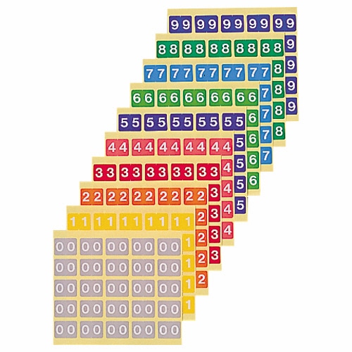 ライオン事務器 カラーナンバーラベルM 数字0 KM-2-0 1パック(250片:25片×10シート)(ご注文単位1パック)【直送品】