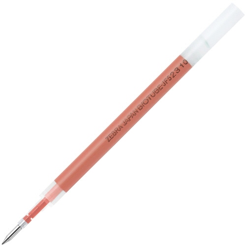ゼブラ ジェルボールペン バイオチューブ替芯 JF-0.5芯 赤 P-BIO-RJF5-R 1本(ご注文単位1本)【直送品】