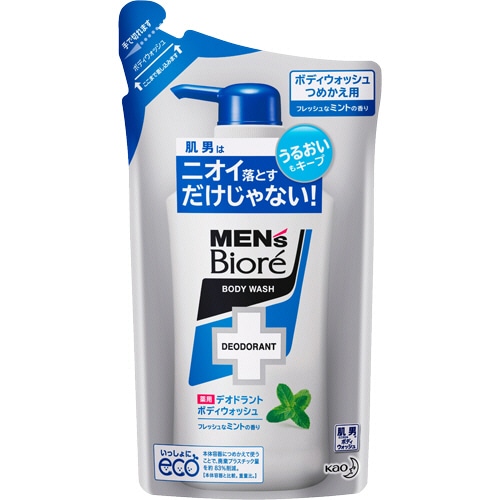 花王　メンズビオレ　薬用デオドラントボディウォッシュ　フレッシュなミントの香り　つめかえ用　380ml　1パック（ご注文単位1パック）【直送品】