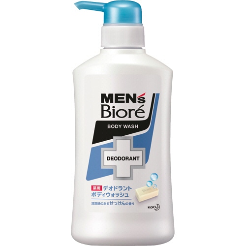 花王　メンズビオレ　薬用デオドラントボディウォッシュ　せっけんの香り　本体　440ml　1本（ご注文単位1本）【直送品】