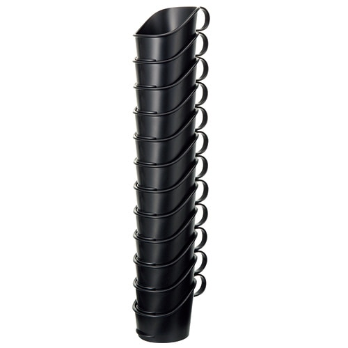 TANOSEE　紙コップホルダー　7オンス用　ブラック　1パック（12個）（ご注文単位1パック）【直送品】