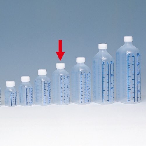 シンリョウ プリントメモリ瓶 青目盛 150ml 1セット(100本)(ご注文単位1セット)【直送品】